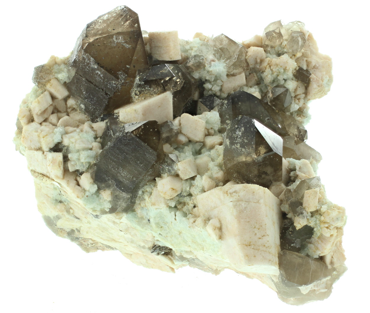 Microcline Smoky Quartz & Albite