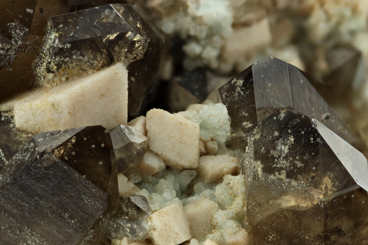 Microcline Smoky Quartz & Albite