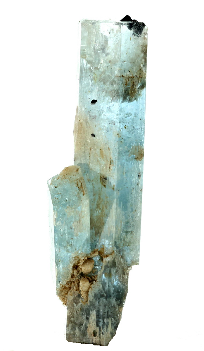 Aquamarine With Schorl