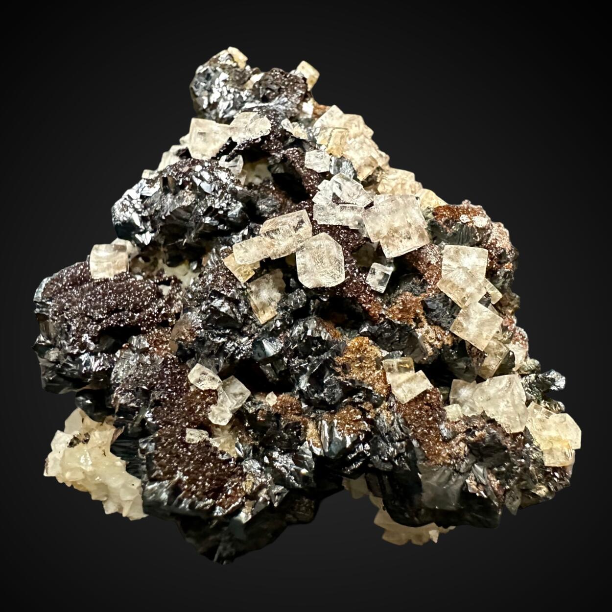 Sphalerite Siderite & Fluorite On Quartz Psm Fluorite