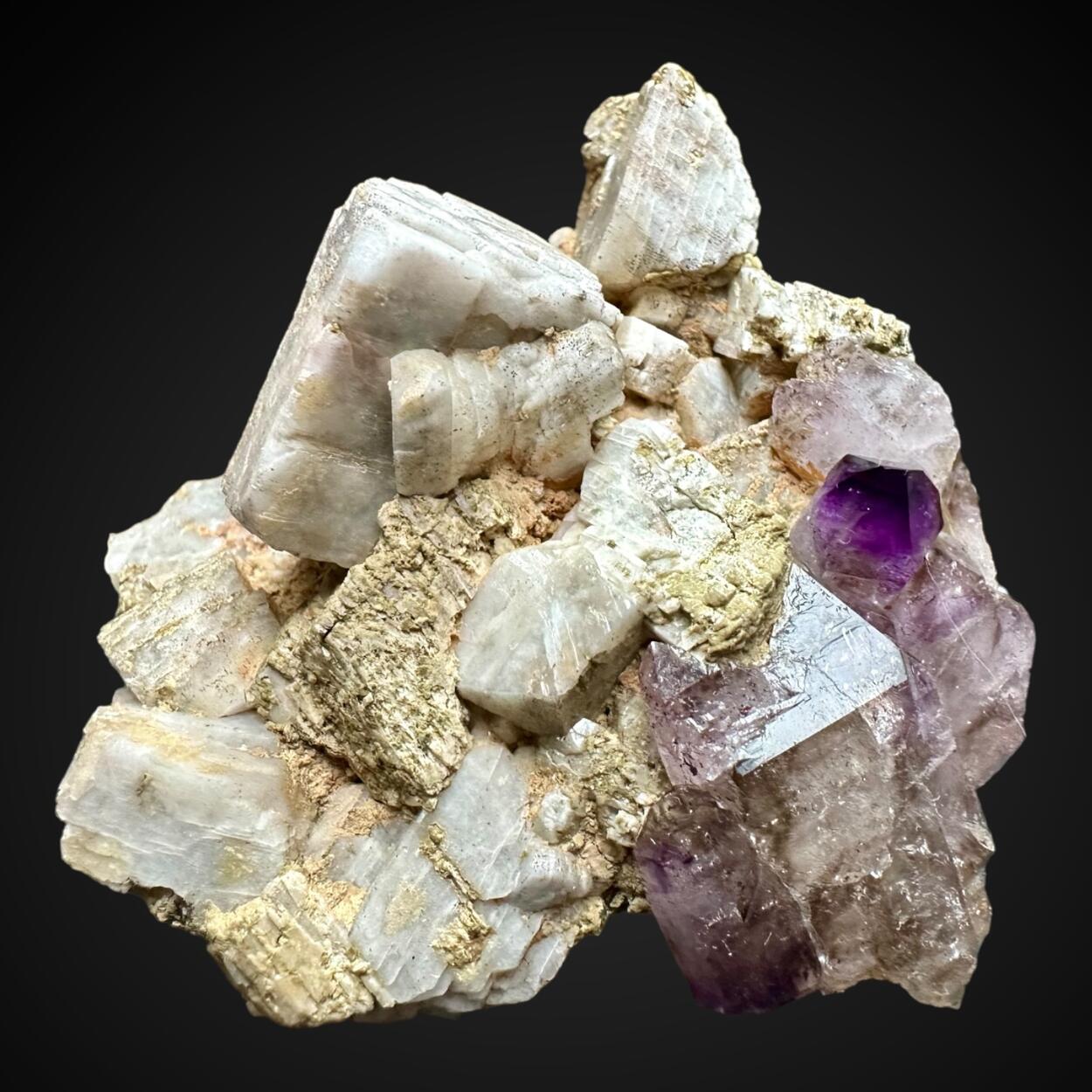 Amethyst With Microcline & Albite
