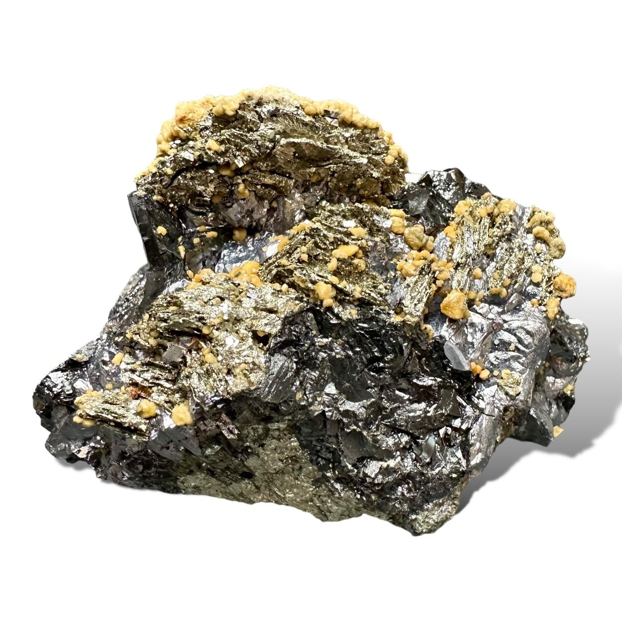 Pyrite Psm Pyrrhotite With Siderite On Galena & Sphalerite