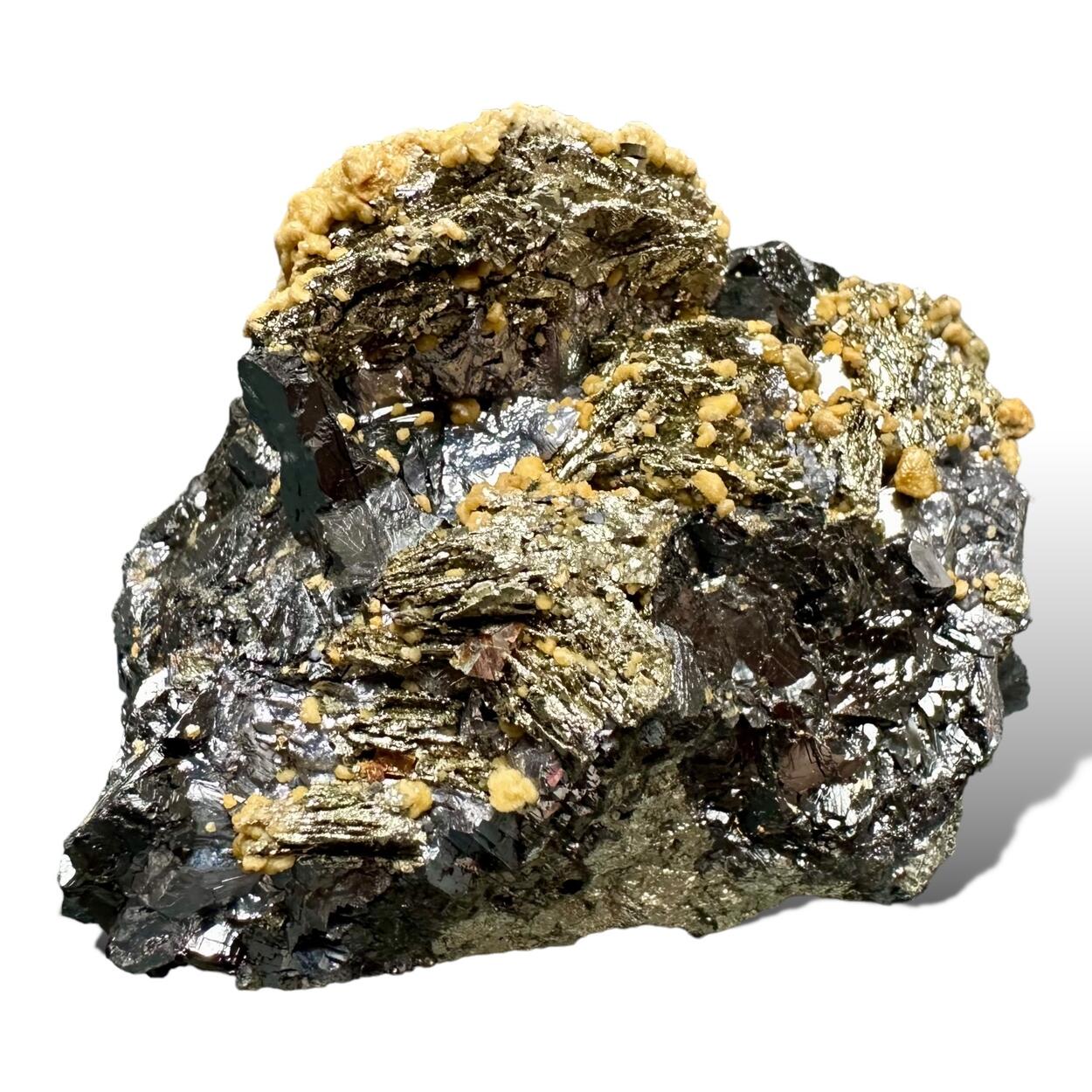 Pyrite Psm Pyrrhotite With Siderite On Galena & Sphalerite