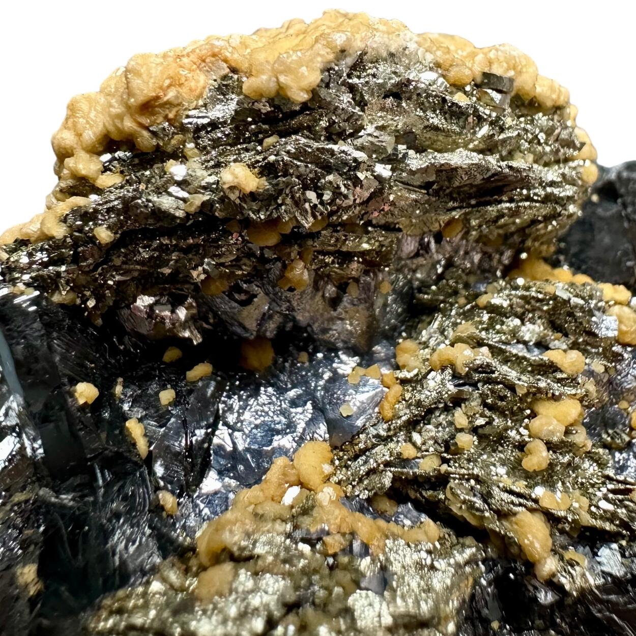 Pyrite Psm Pyrrhotite With Siderite On Galena & Sphalerite