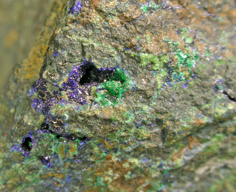 Azurite Conichalcite Lavendulan & Rosasite