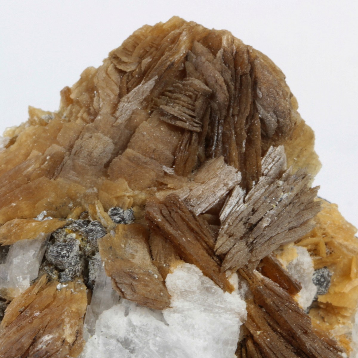 Roweite & Calcite On Andradite With Olshanskyite