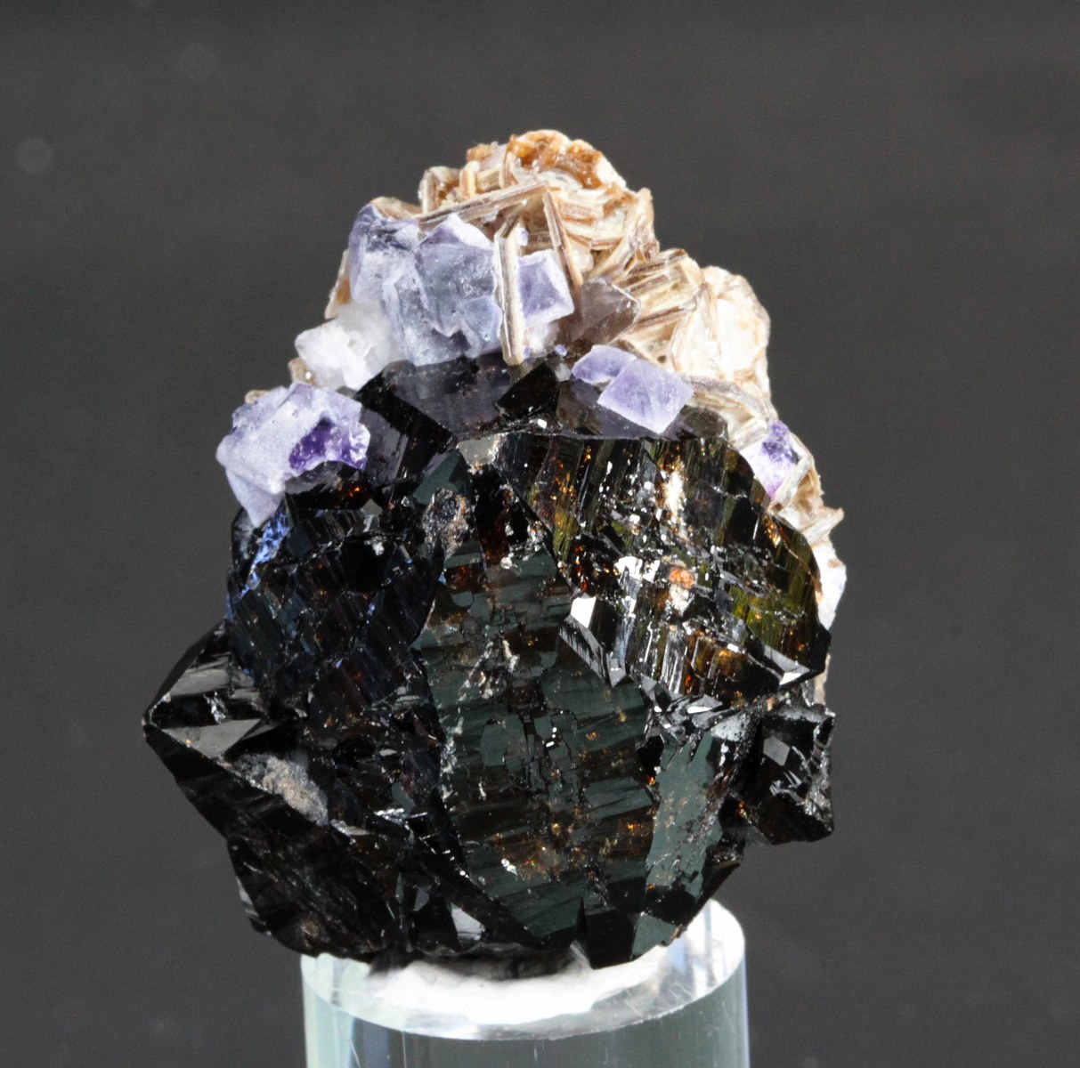Fluorite & Cassiterite On Muscovite