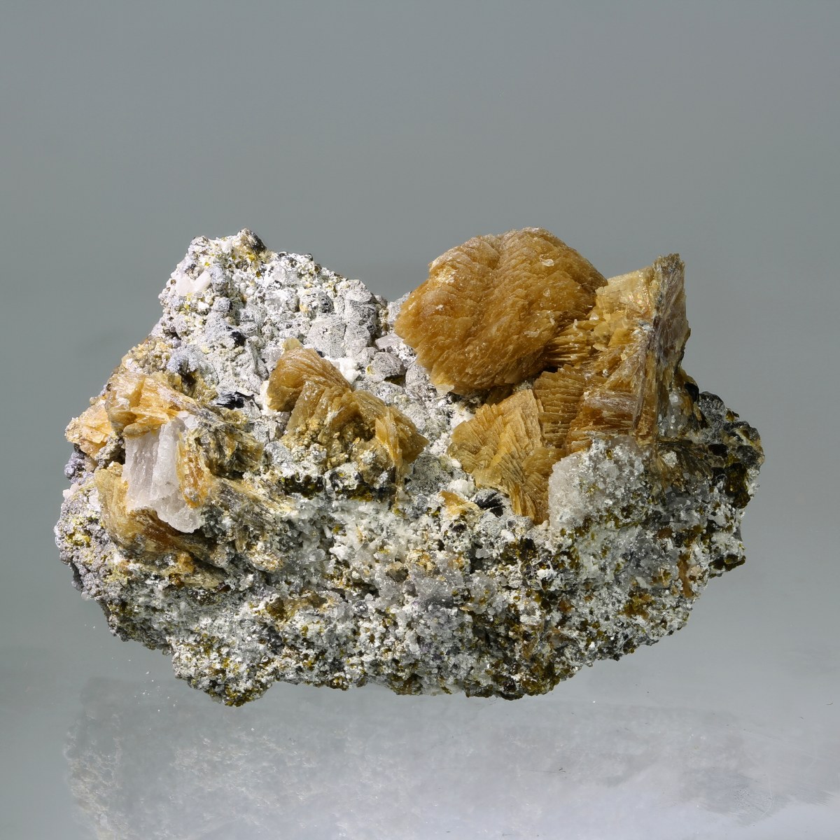 Roweite With Olshanskyite & Johnbaumite On Andradite