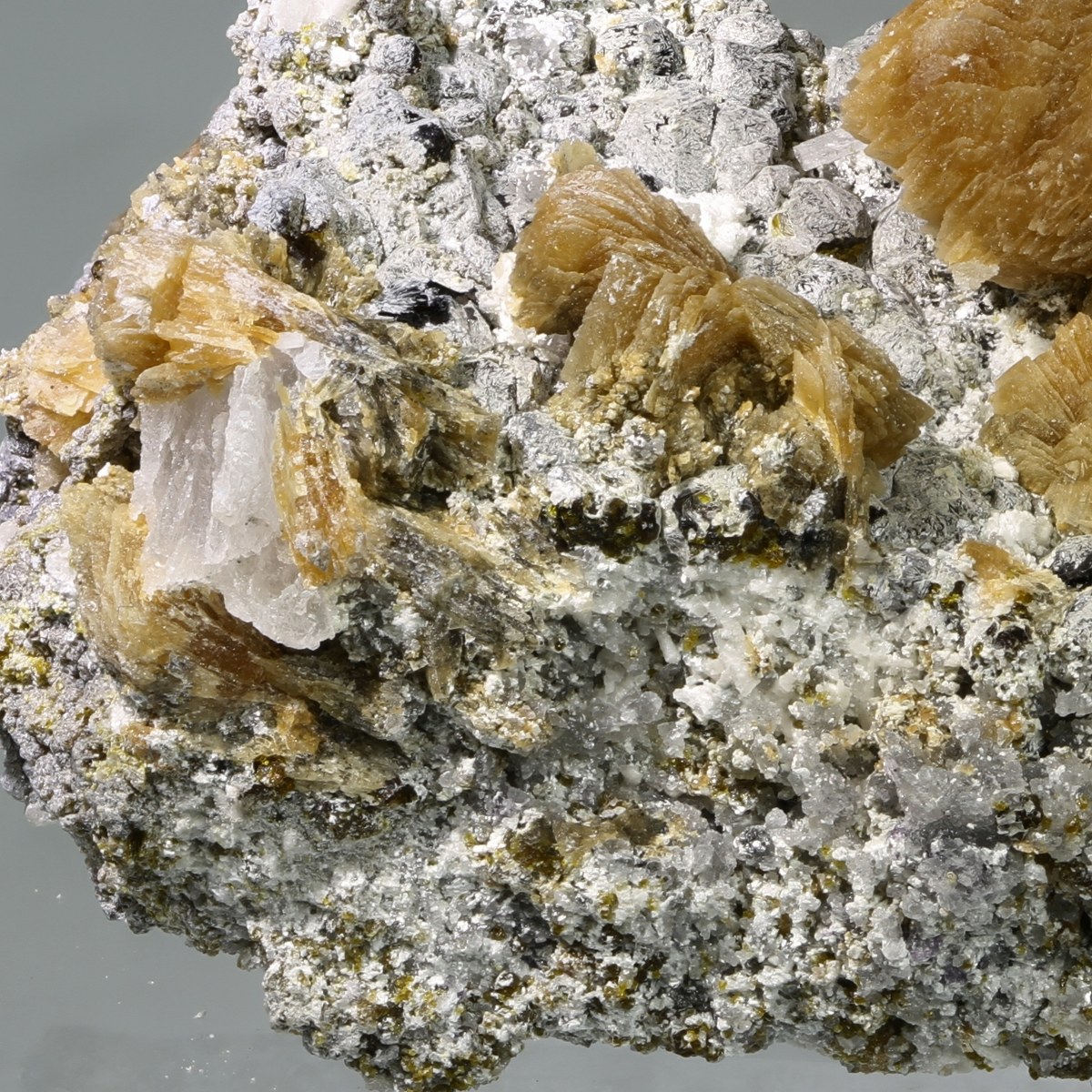 Roweite With Olshanskyite & Johnbaumite On Andradite