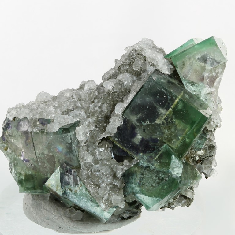 Calcite On Fluorite