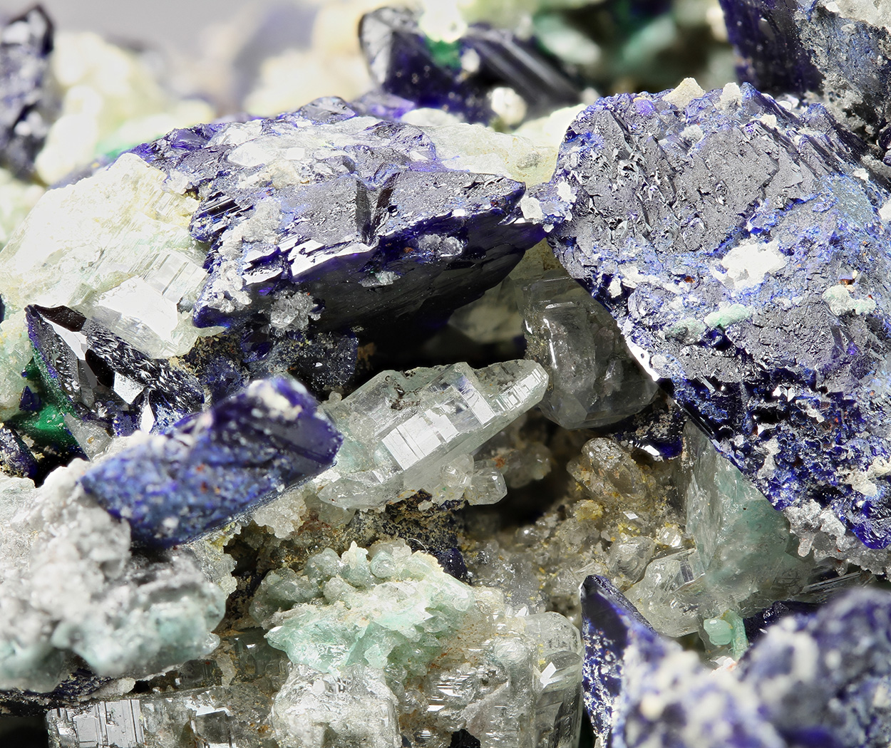 Azurite With Cerussite