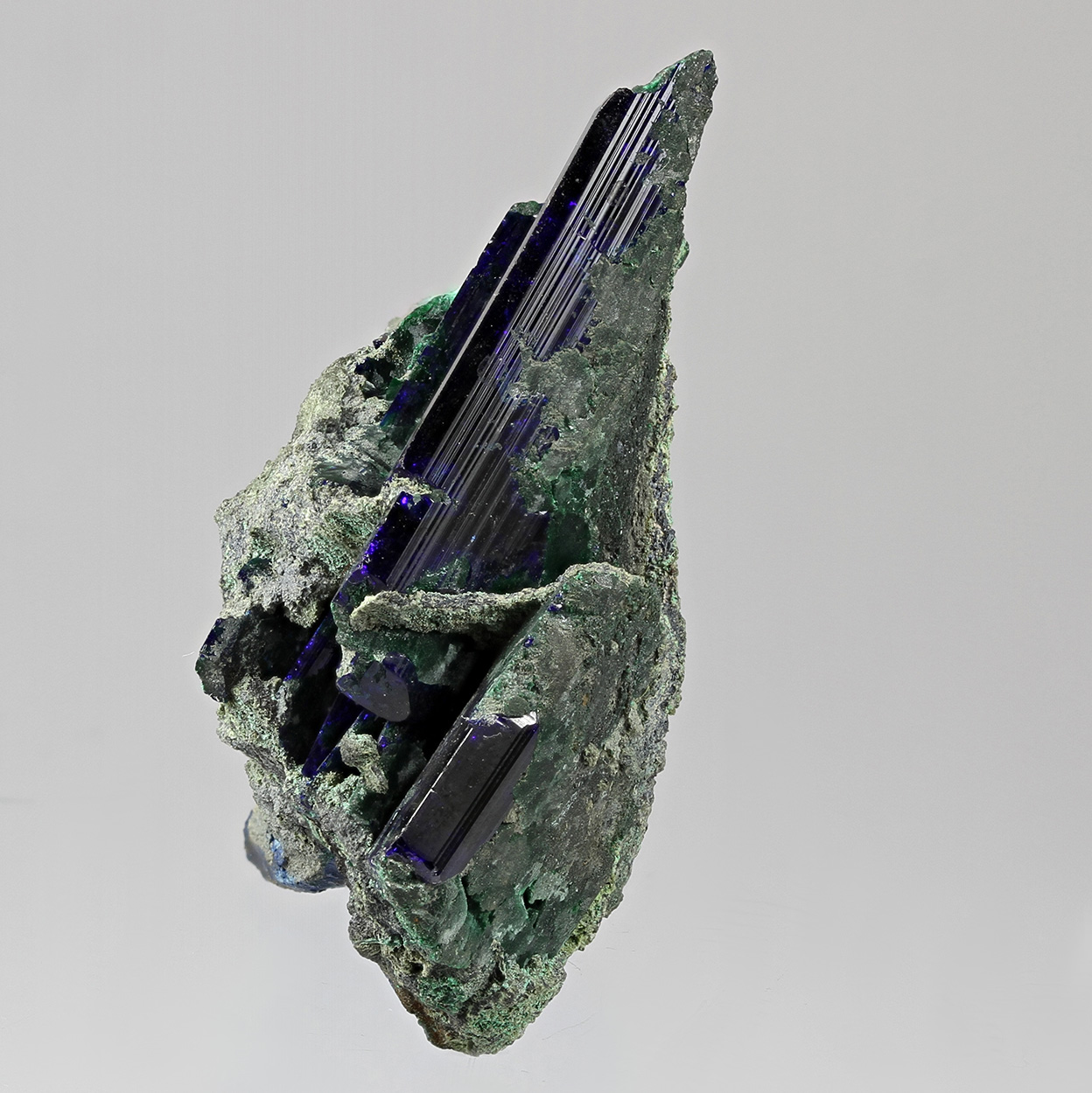 Azurite With Malachite