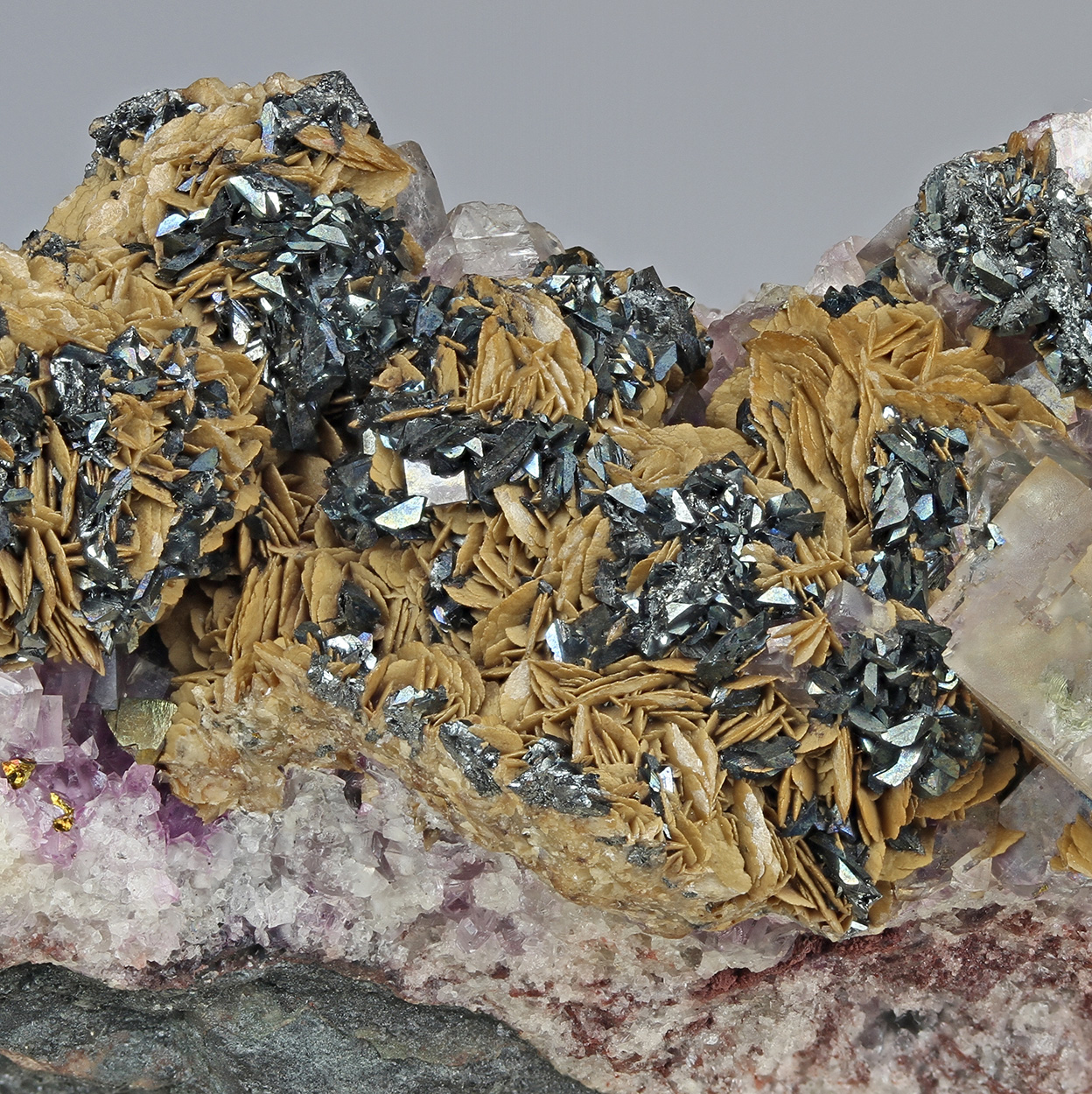 Chalcocite Fluorite & Siderite