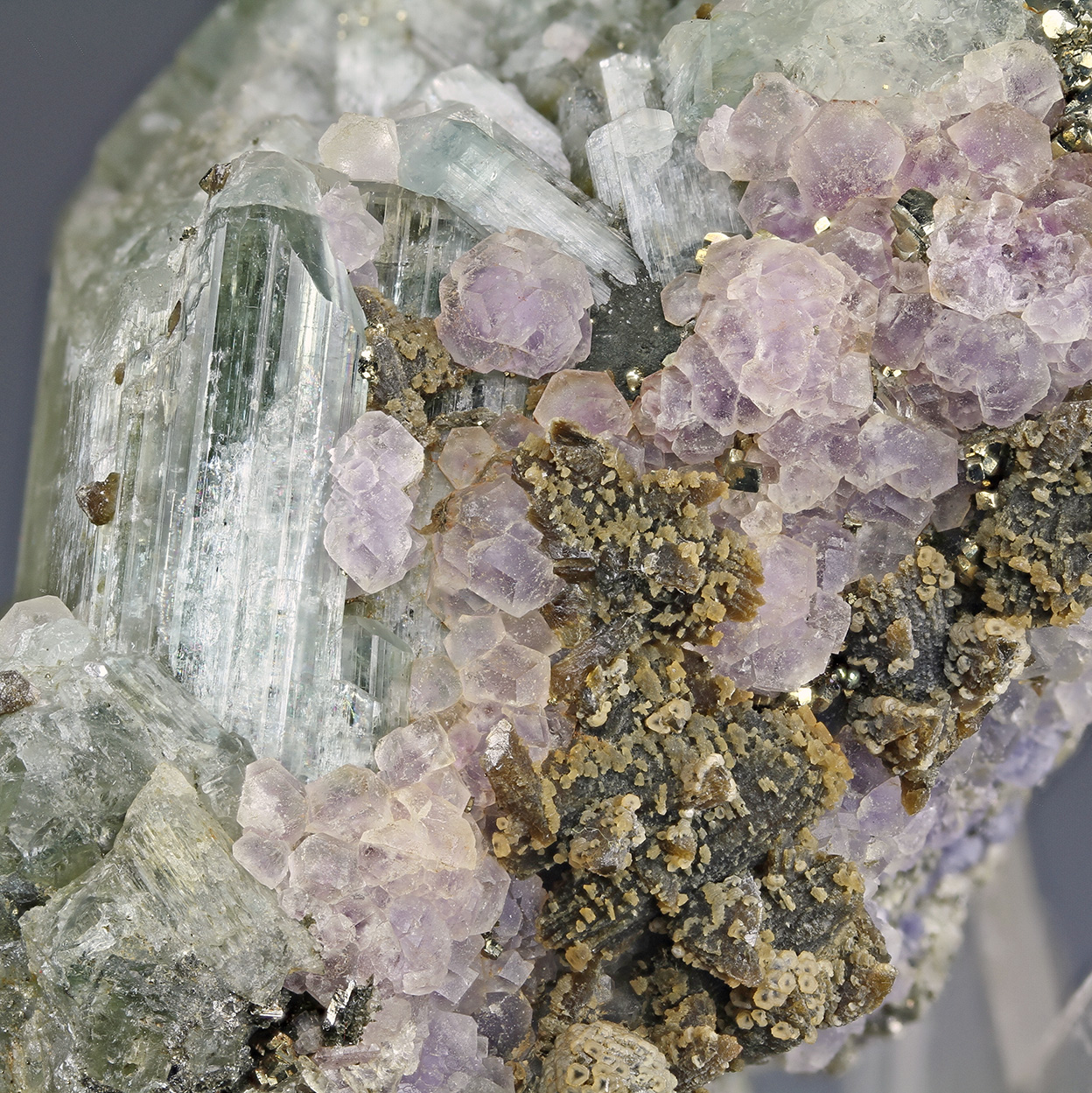 Fluorapatite Fluorite & Siderite