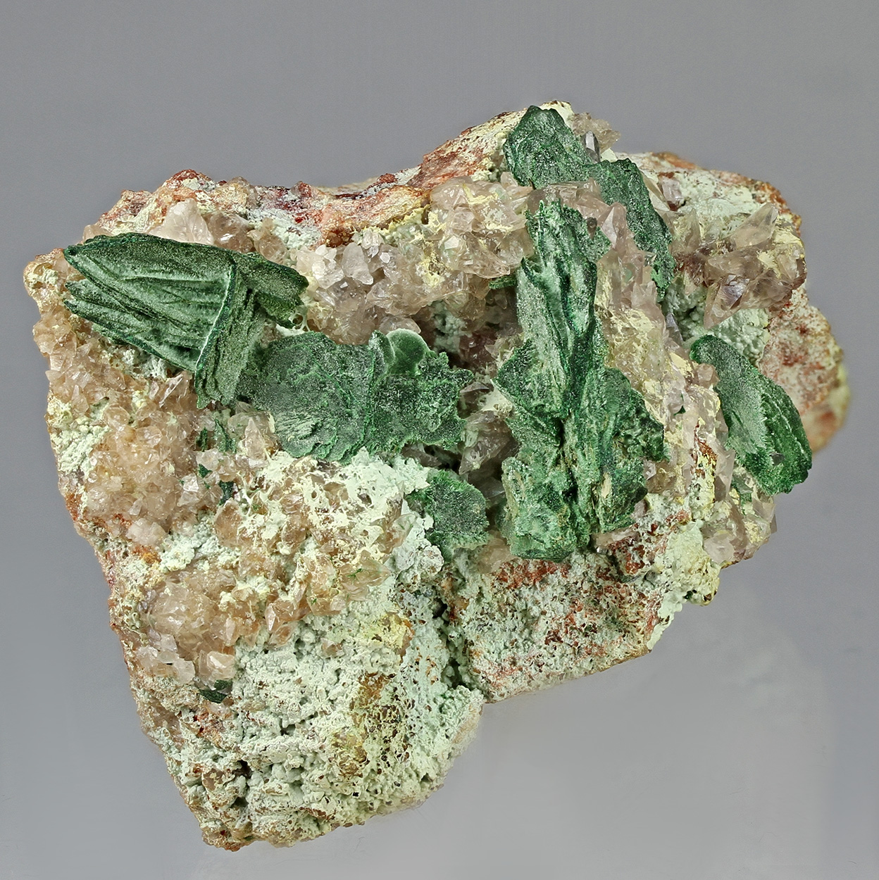 Malachite Psm Baryte & Calcite