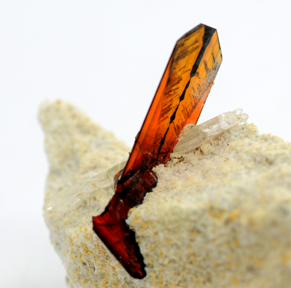 Brookite With Faden Quartz