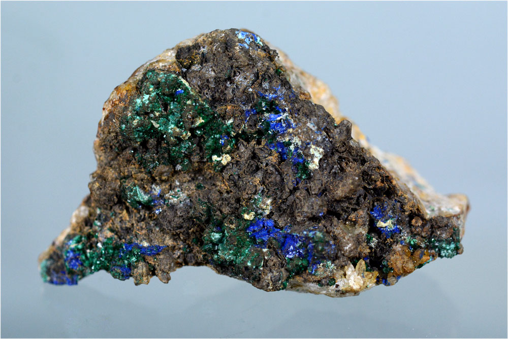 Azurite With Malachite