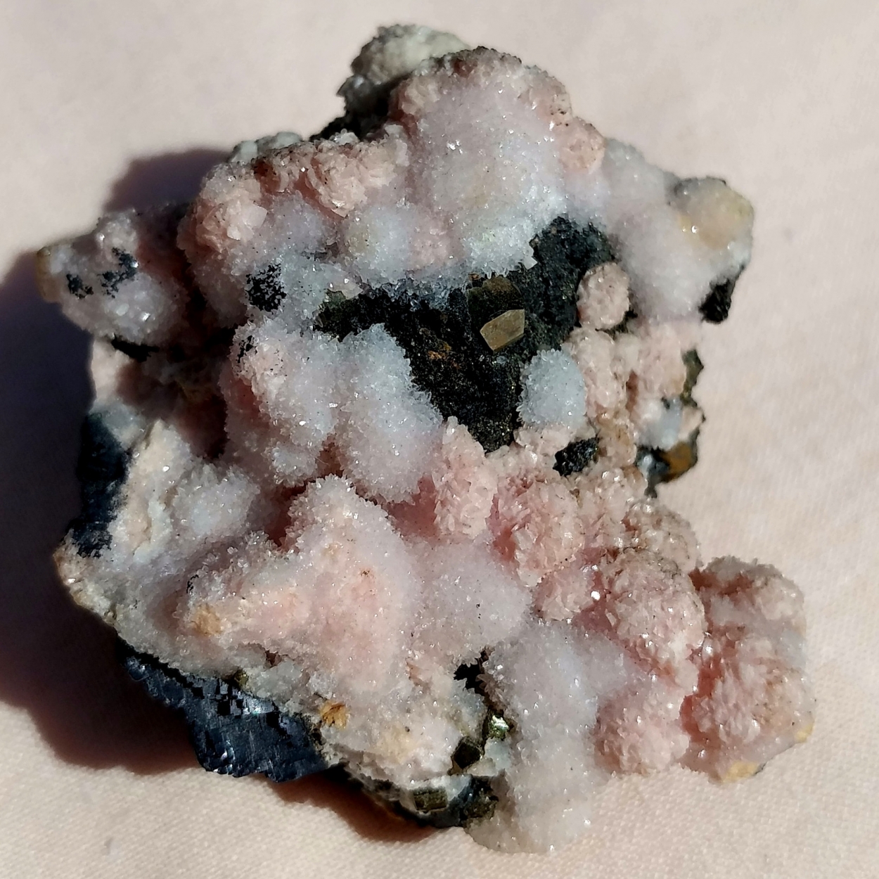 Rhodochrosite Pyrite Galena & Sphalerite