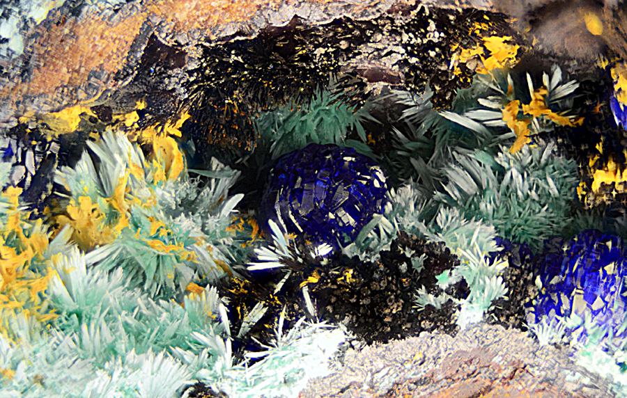 Azurite Delafossite Malachite