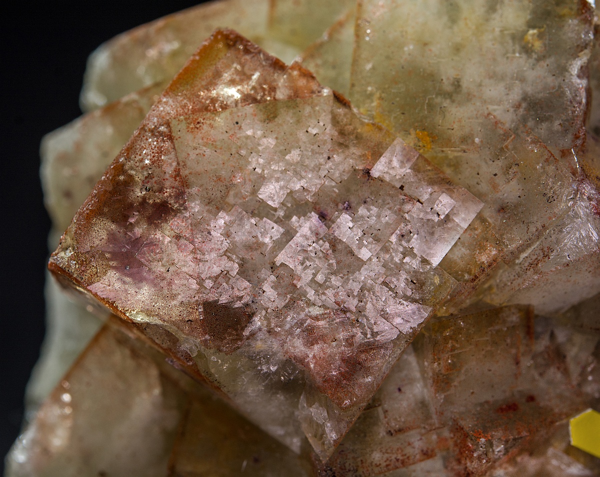 Fluorite With Cinnabar