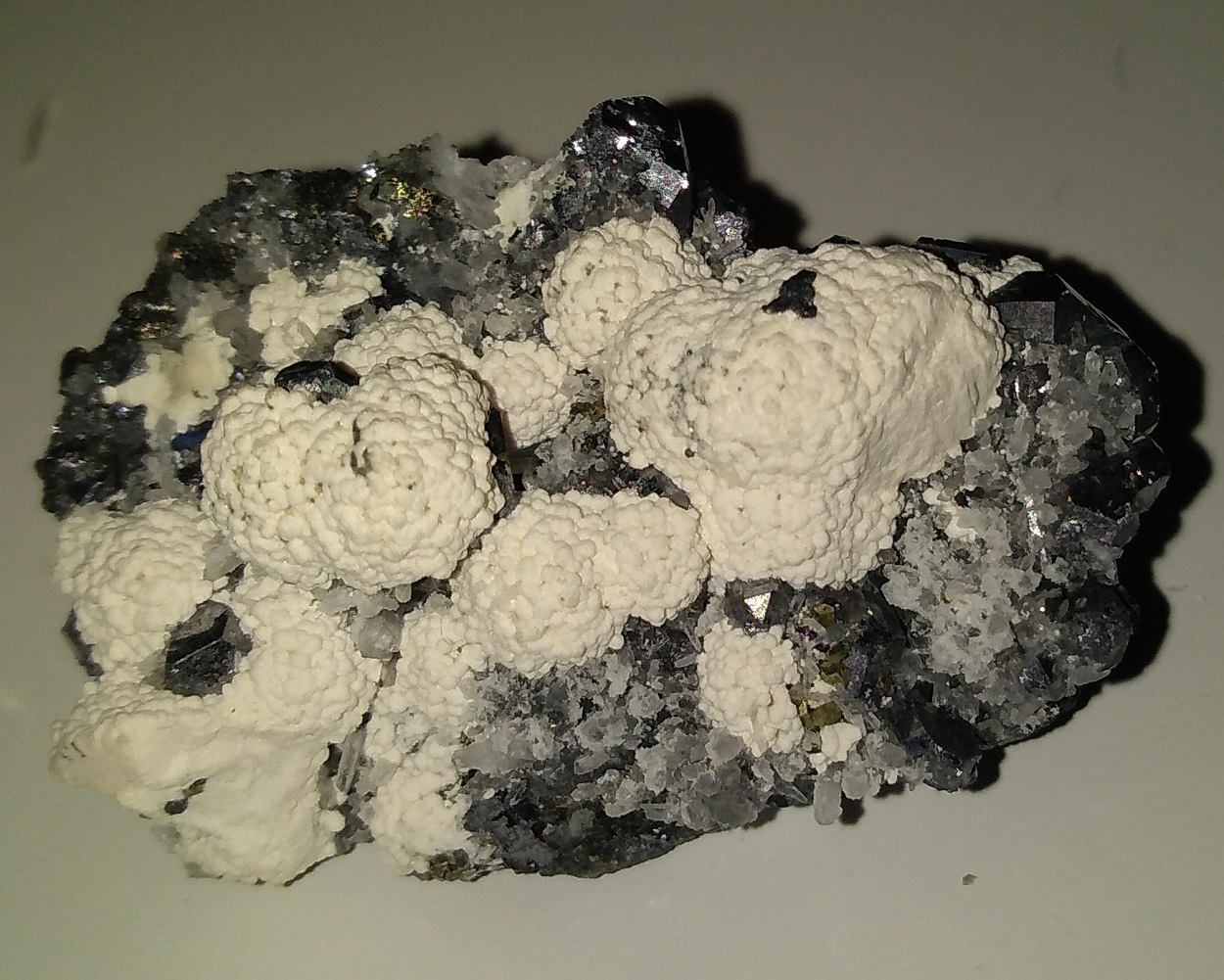 Manganoan Calcite With Galena & Pyrite