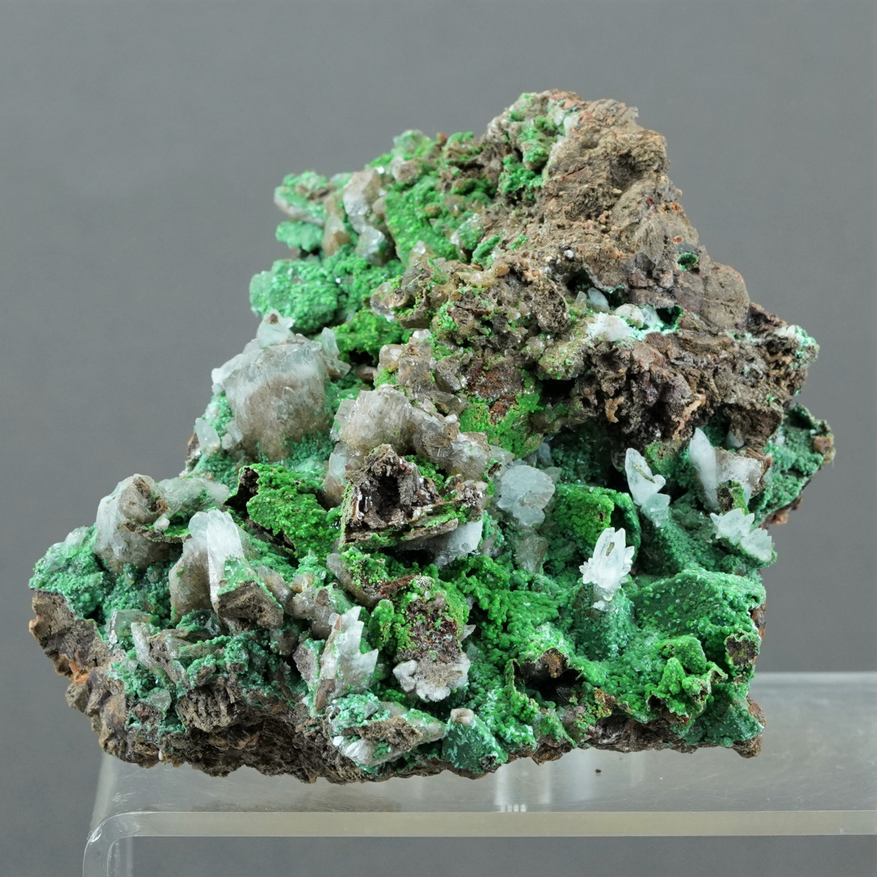 Conichalcite & Aragonite On Calcite