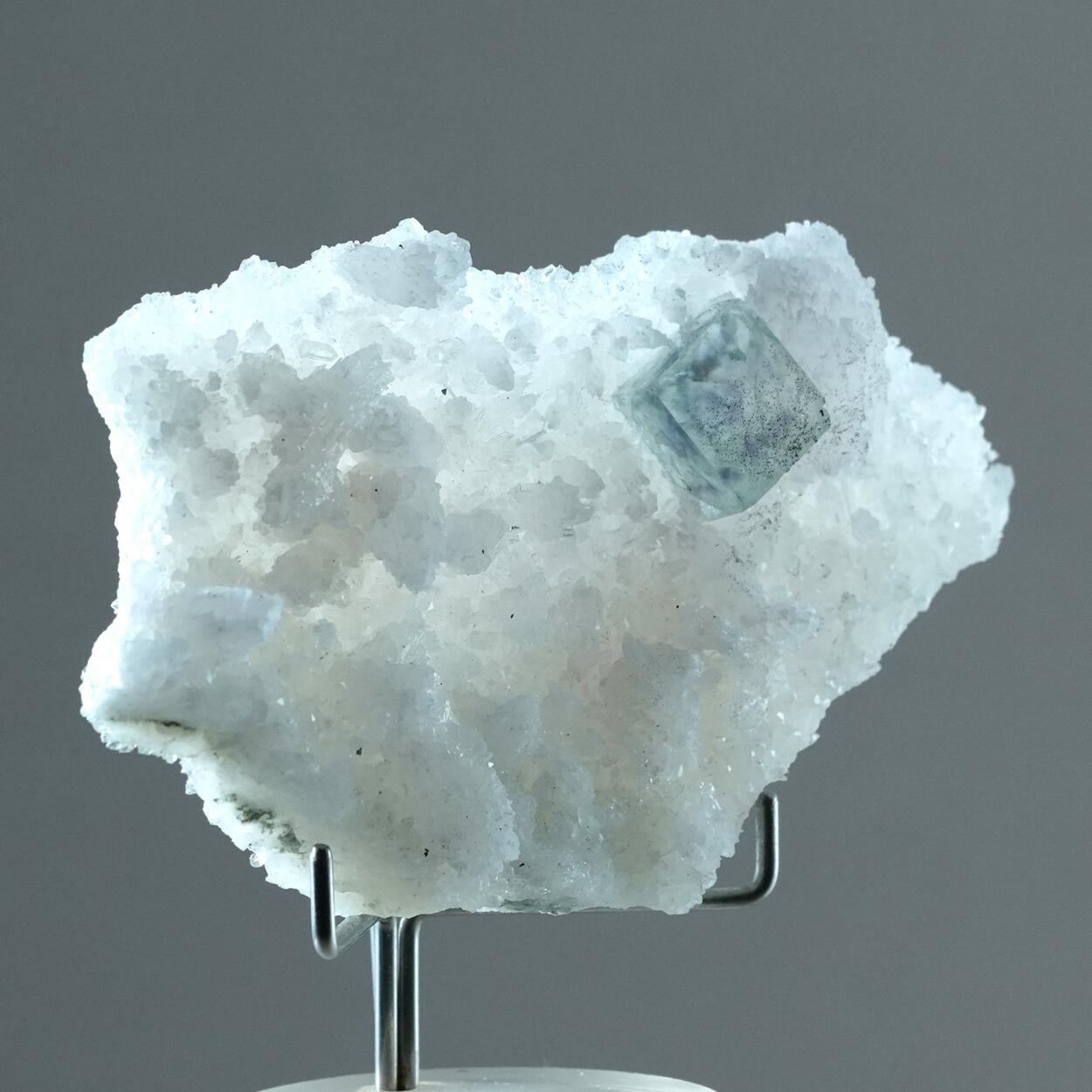 Fluorite On Manganoan Calcite