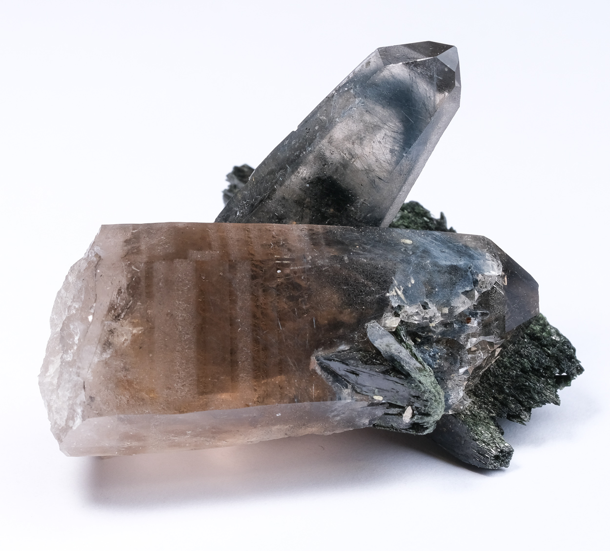 Smoky Quartz With Aegirine