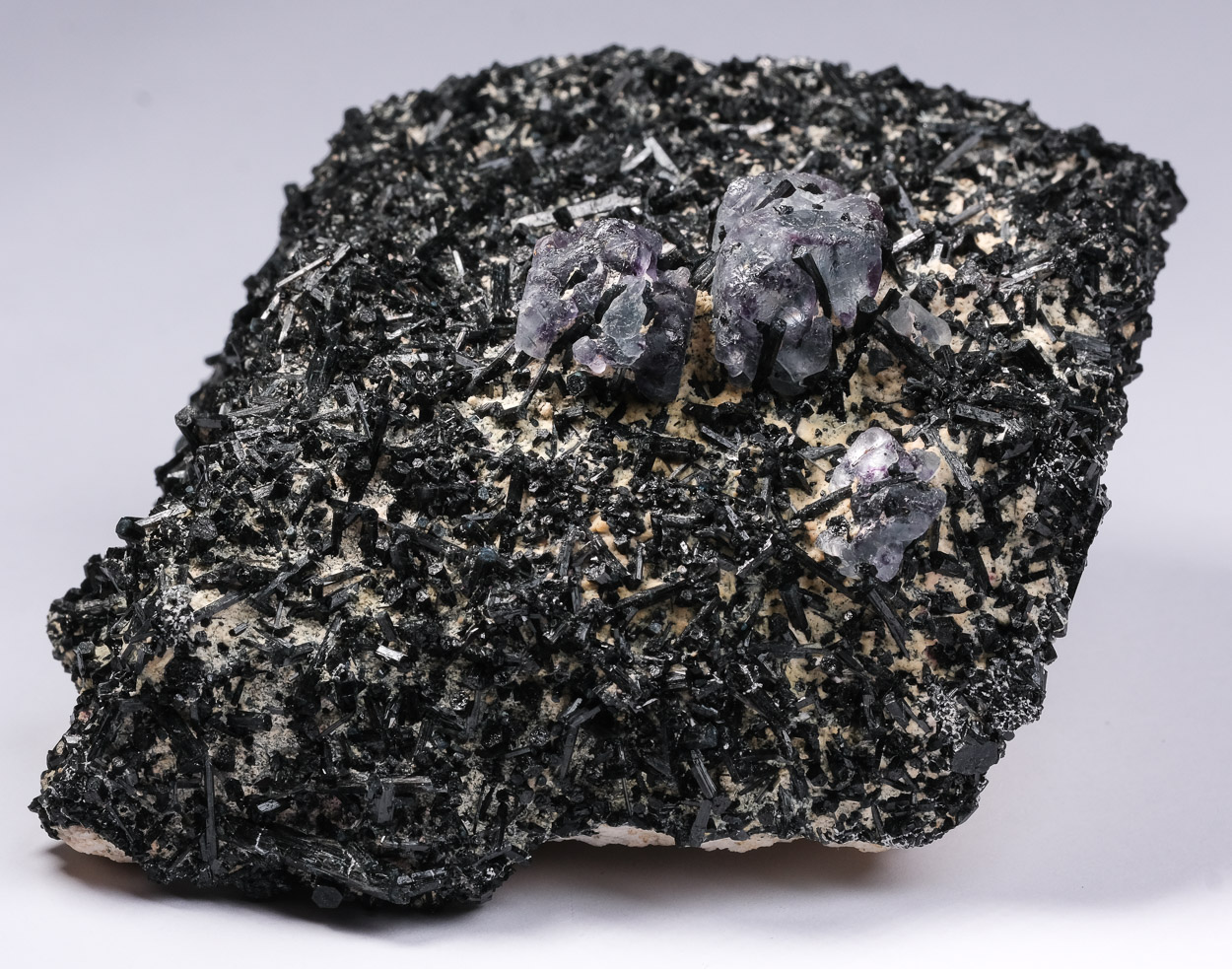 Fluorite & Schorl On Feldspar