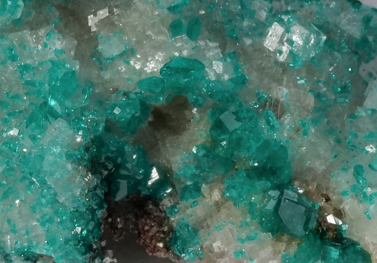 Dioptase Calcite