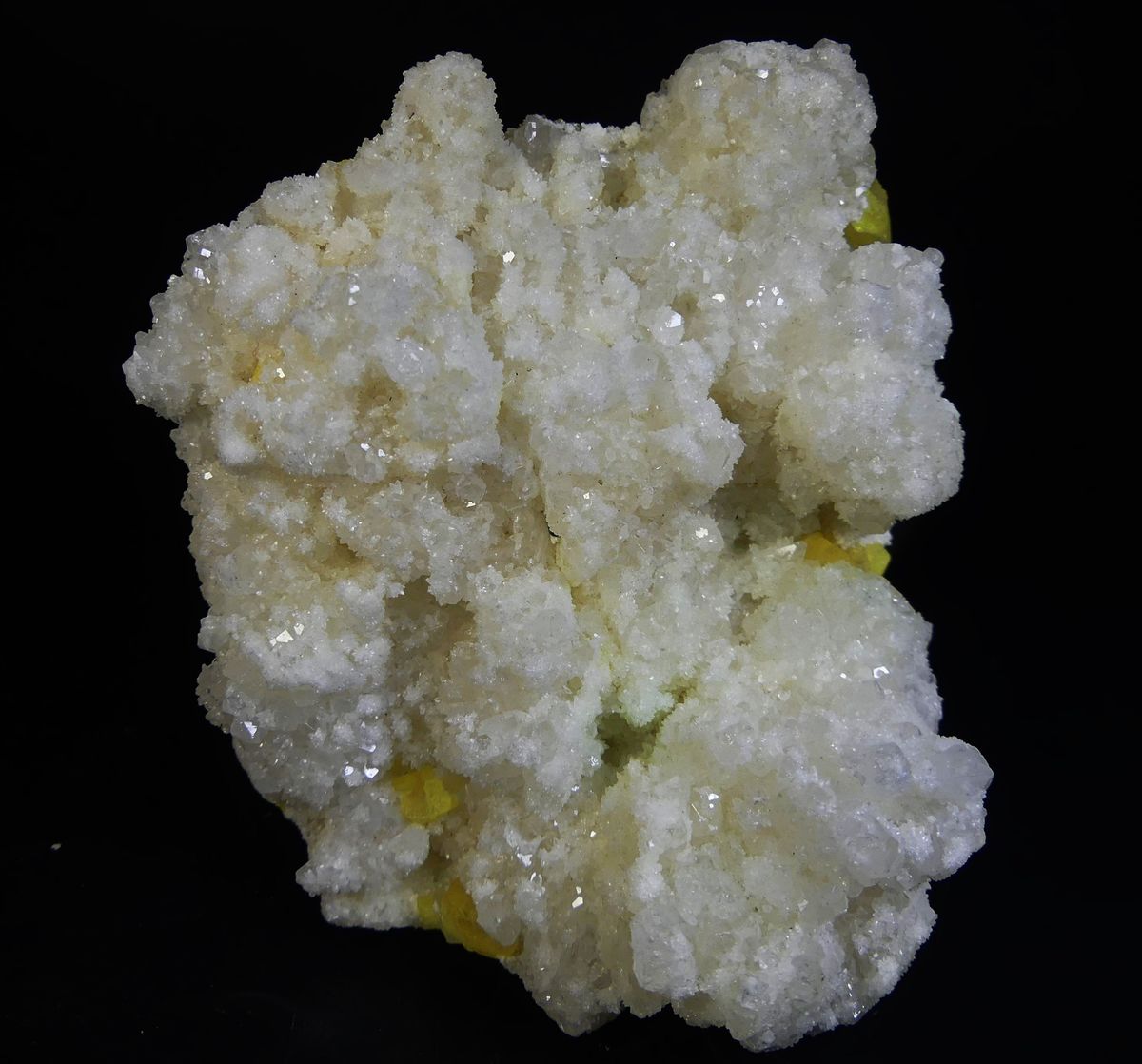 Calcite On Native Sulphur