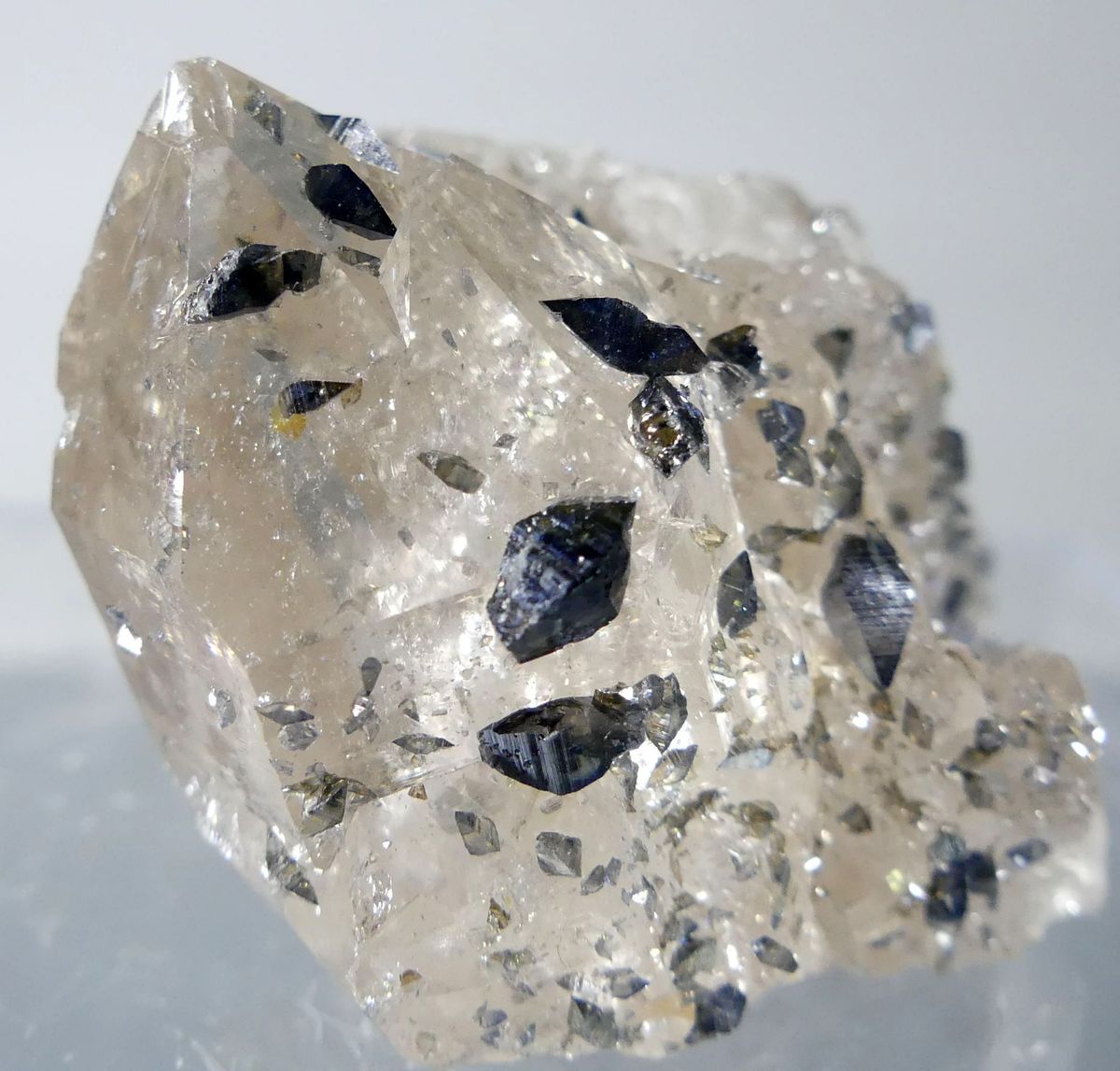 Anatase On Rock Crystal