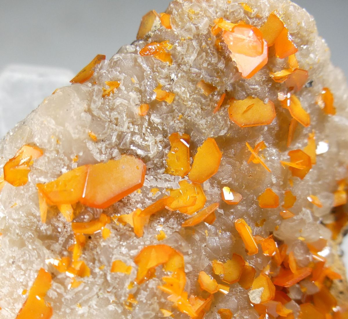 Wulfenite On Calcite