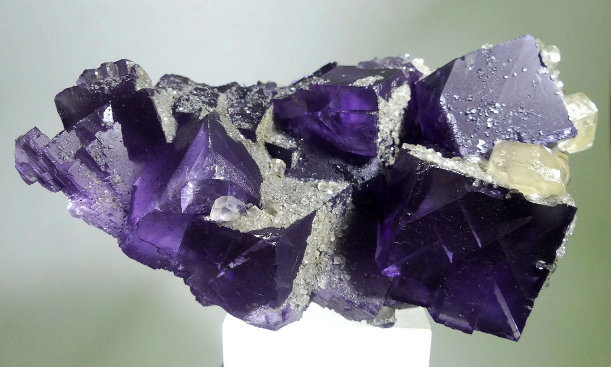 Fluorite With Calcite