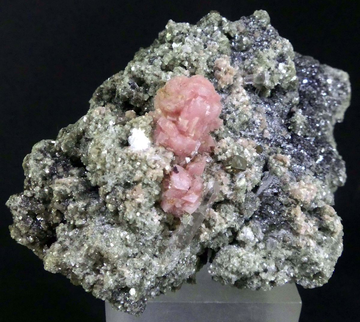 Rhodochrosite Pyrite Quartz Fluorite & Mica