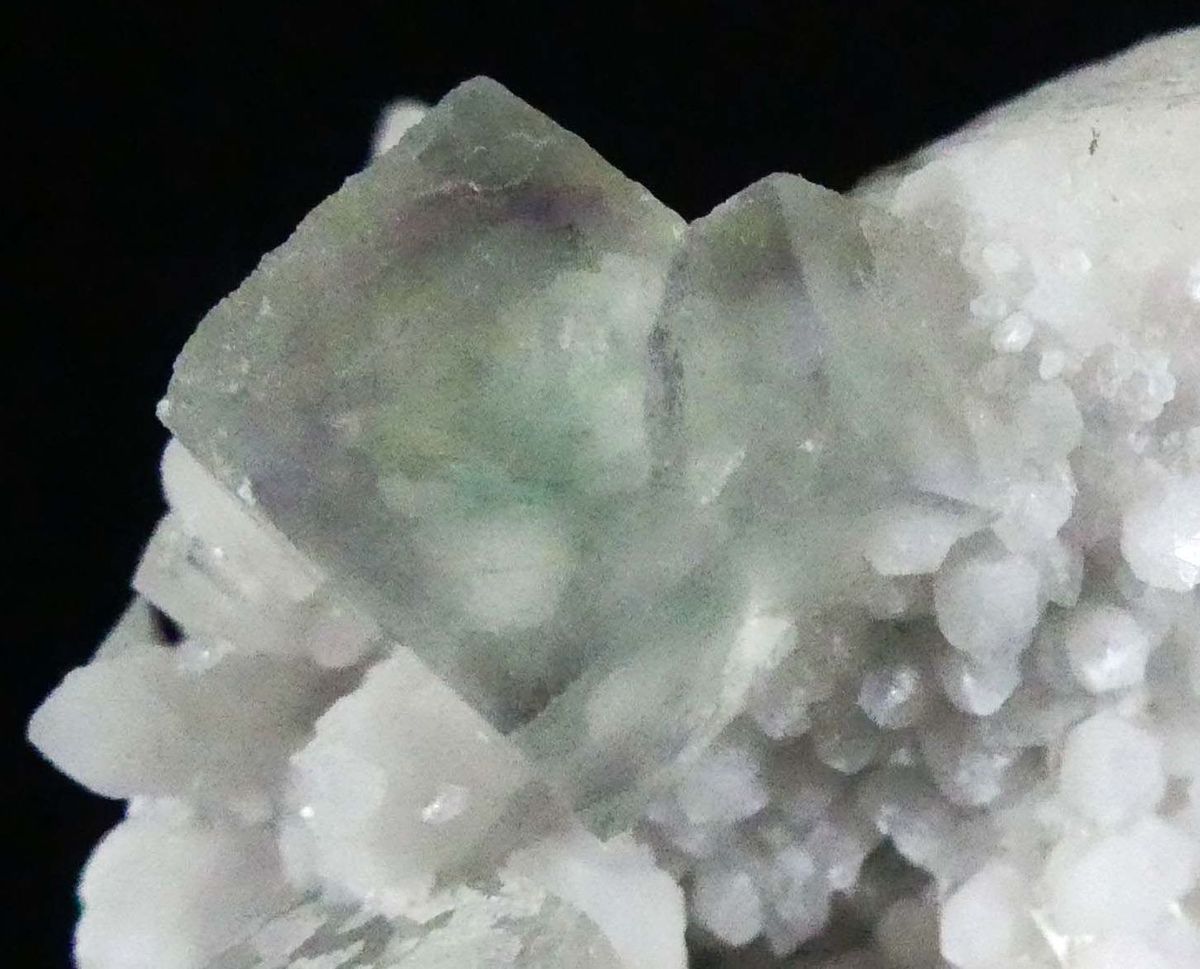 Fluorite On Milky Quartz