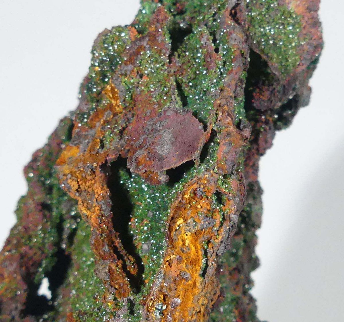 Cuprian Adamite Goethite & Limonite