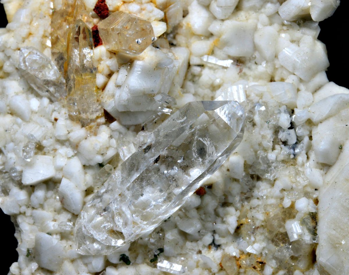 Rock Crystal On Albite