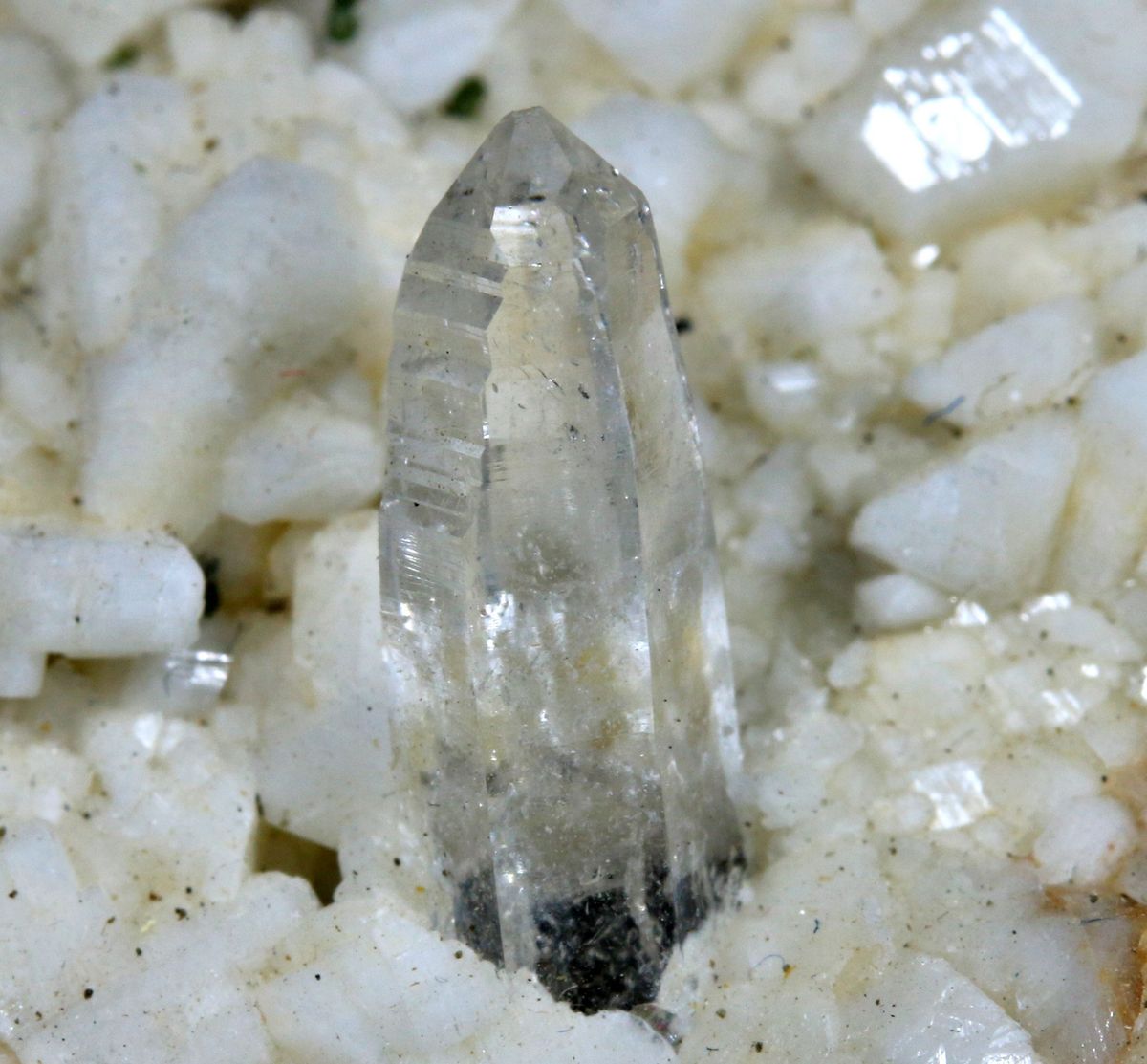 Rock Crystal On Albite