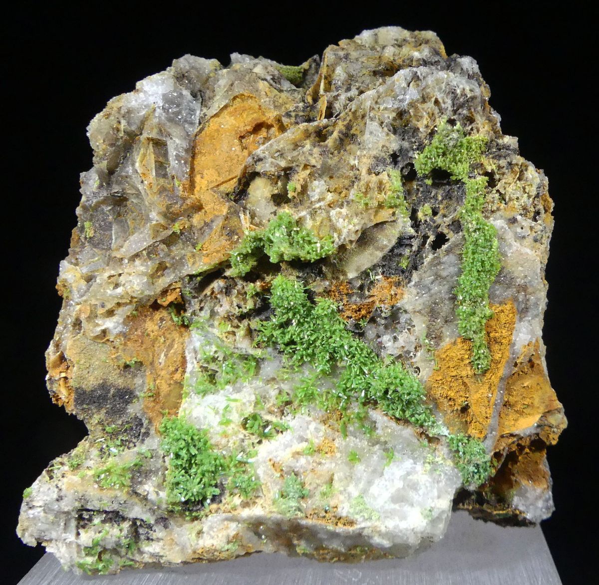 Pyromorphite On Quartz