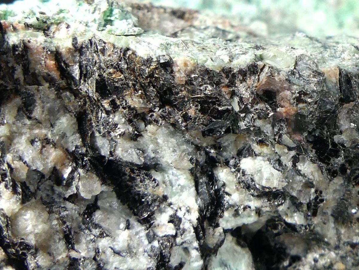 Eulytine With Hechtsbergite Biotite & Chrysocolla