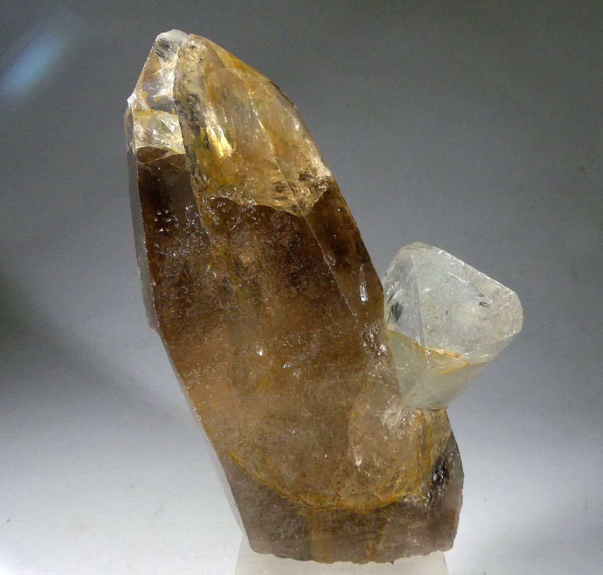 Topaz On Smoky Quartz