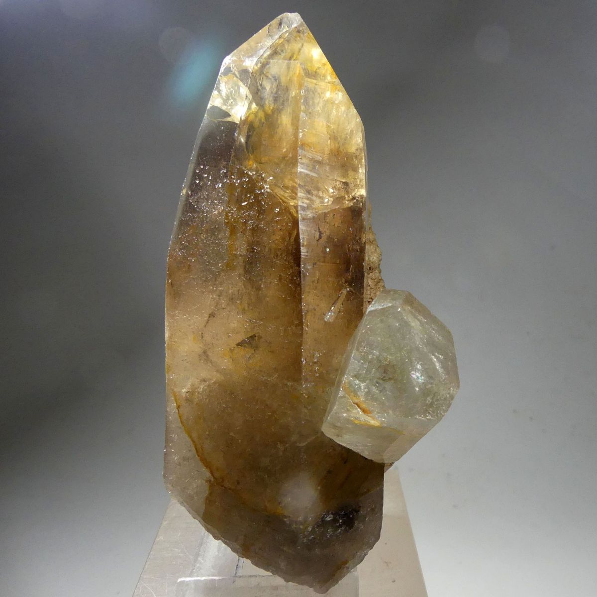 Topaz On Smoky Quartz