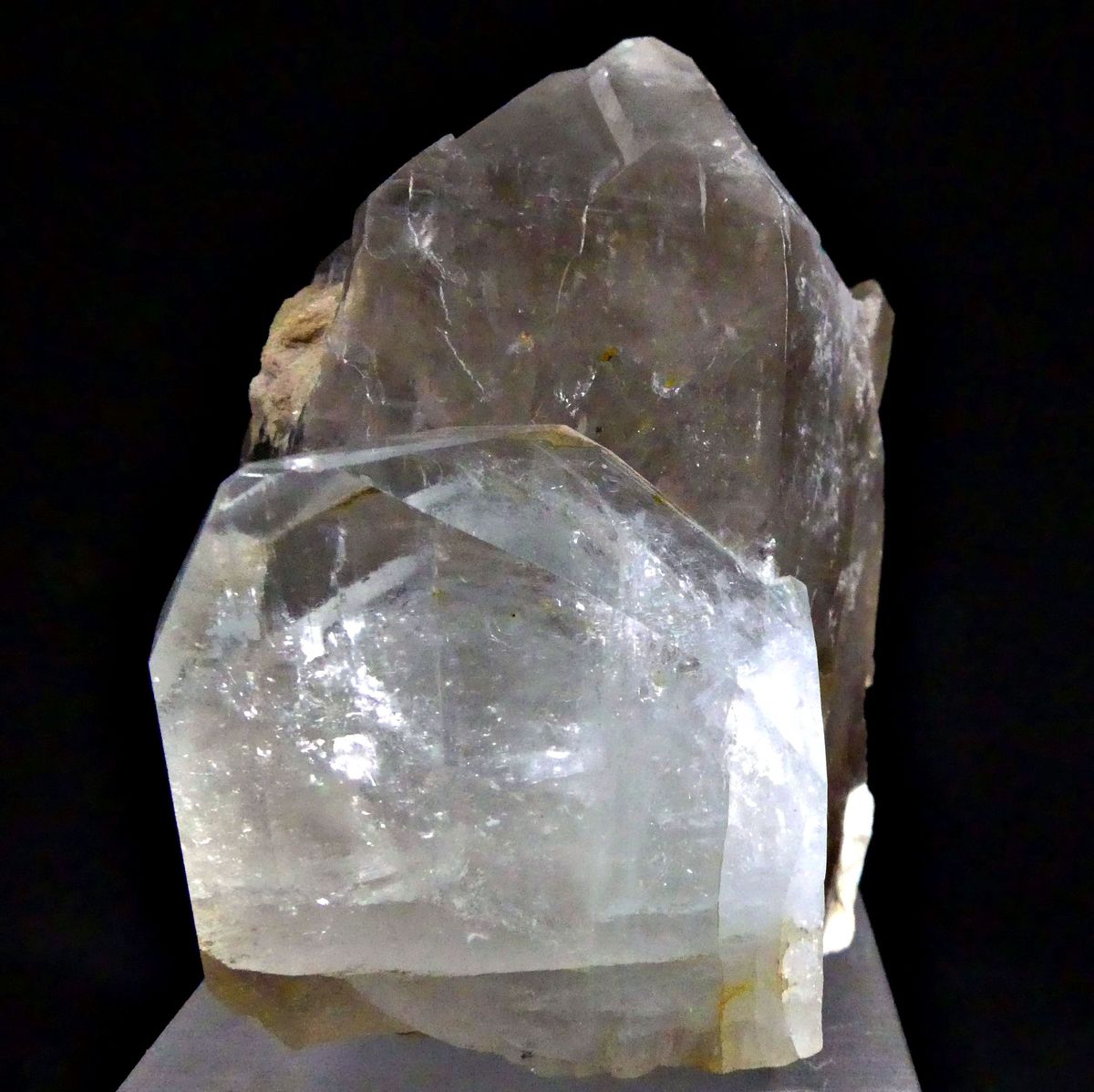 Topaz On Smoky Quartz