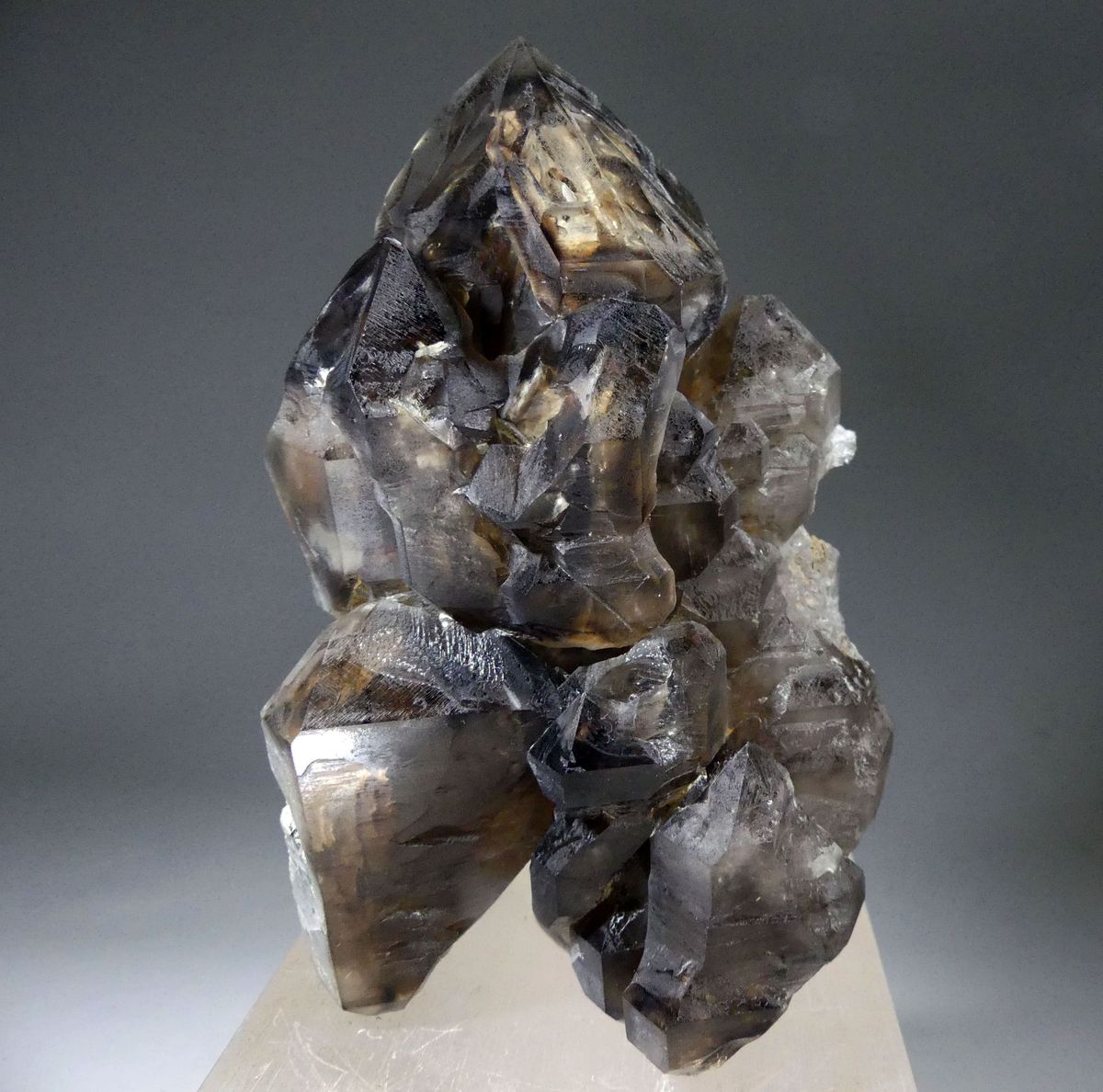 Smoky Quartz Var Fensterquarz With Clay Inclusions