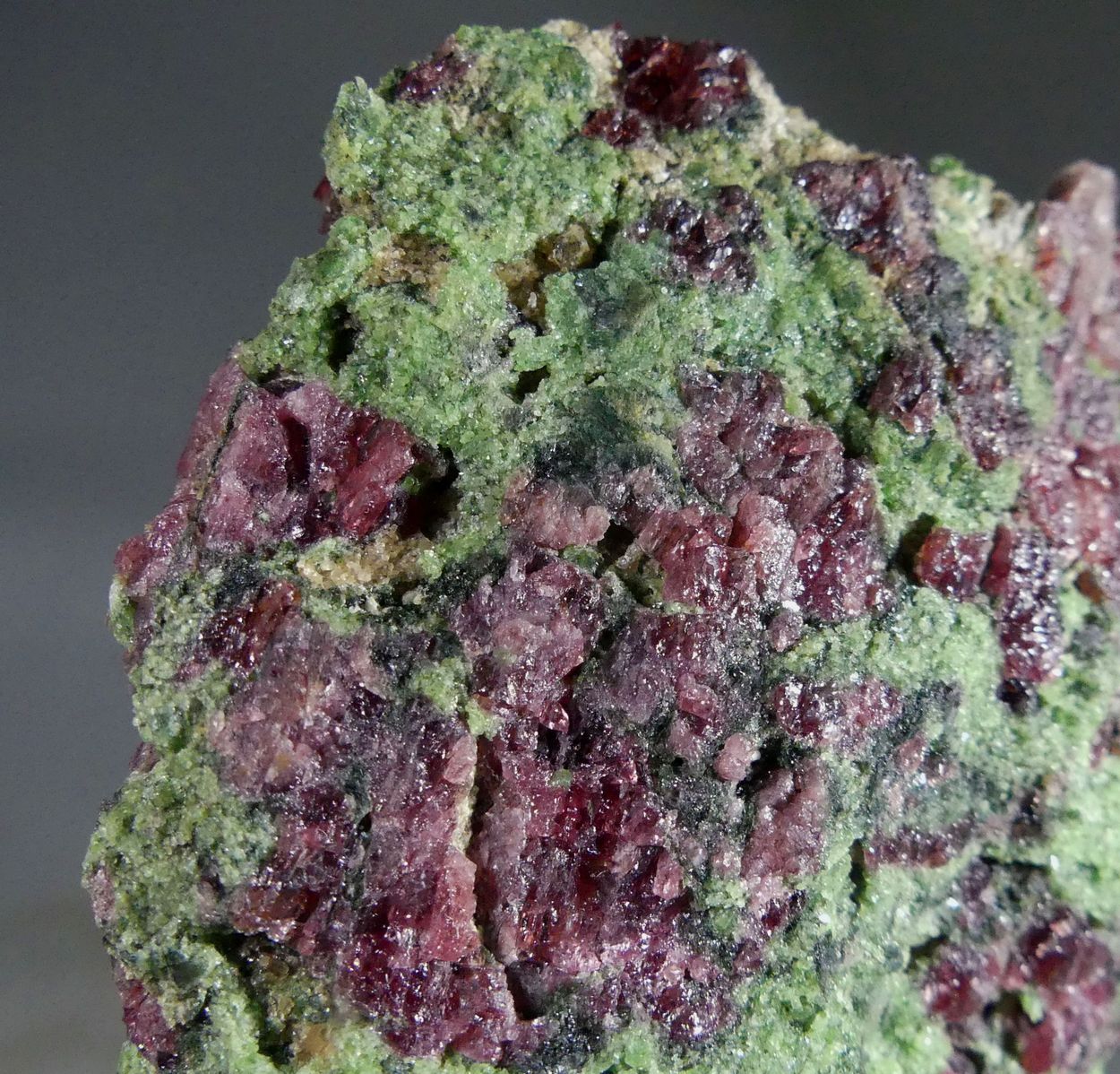 Pyrope & Chromian Diopside With Kelyphite