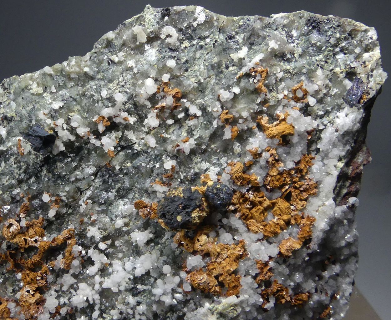 Betekhtinite Bornite Dolomite & Quartz