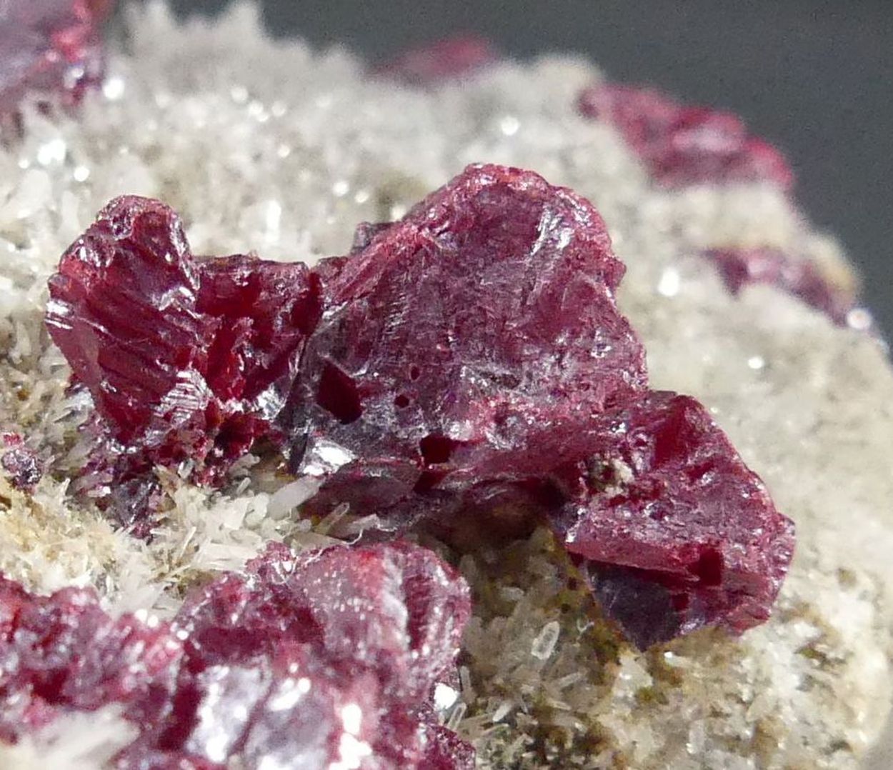 Cinnabar On Quartz