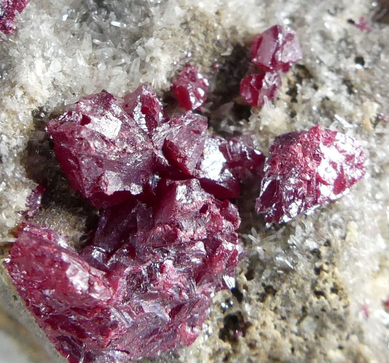 Cinnabar On Quartz