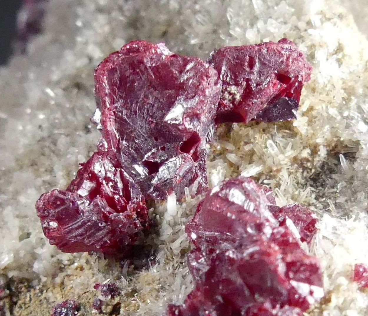 Cinnabar On Quartz